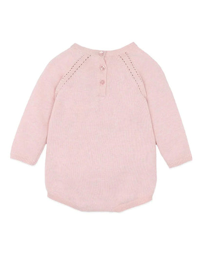 Winnie Organic Knitted LS Bodysuit Pale Pink