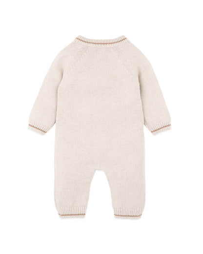 Otto Organic Knitted LS Romper - Oat