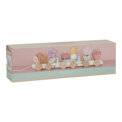 Wooden Stacking Train Hedgehog