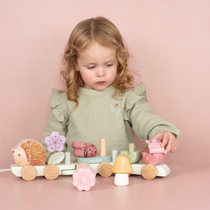Wooden Stacking Train Hedgehog