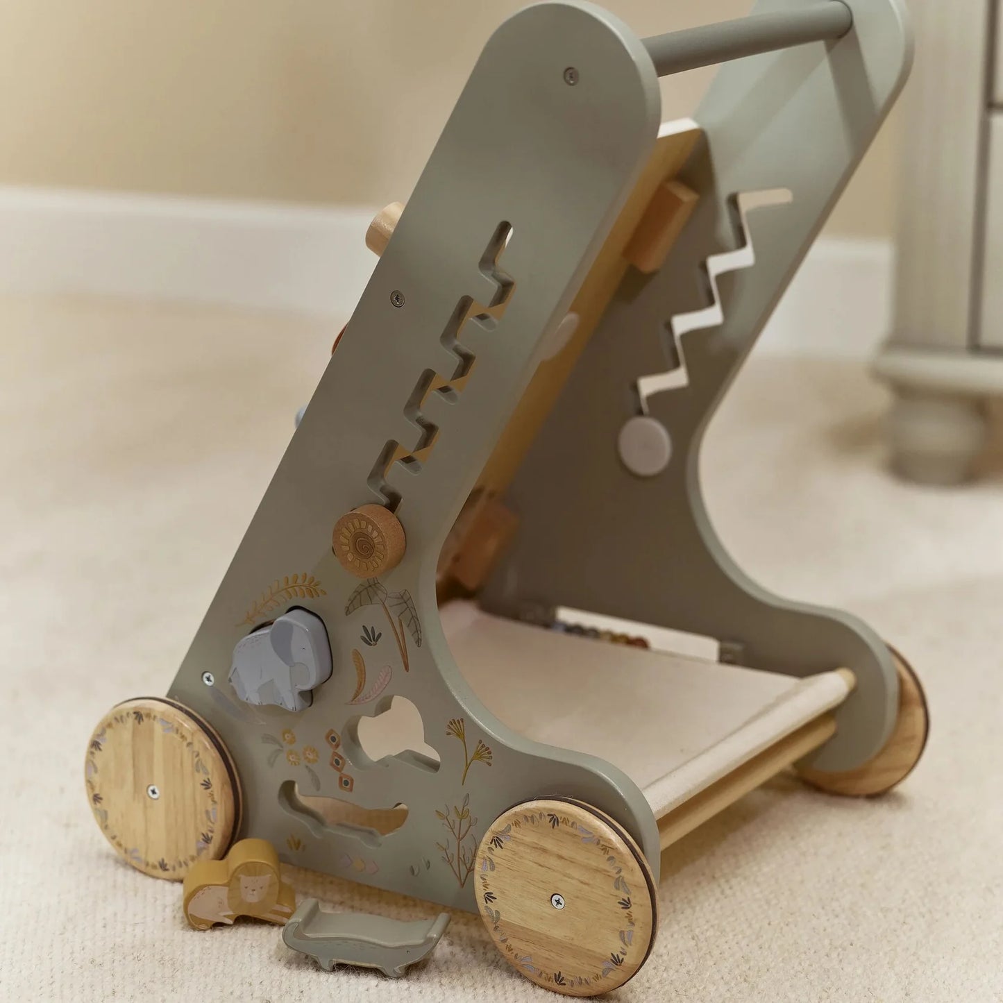 Wooden Baby Activity Walker Safari