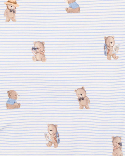 Brady Stripe Organic Button Up Bodysuit