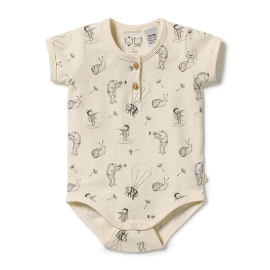 Whispering Willows Organic Henley Bodysuit