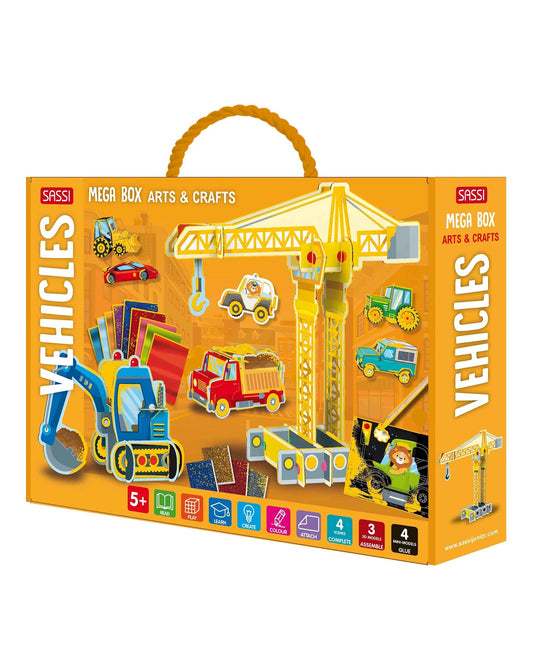 Sassi Mega Arts & Crafts Box – Vehicles | Aster & Ruby