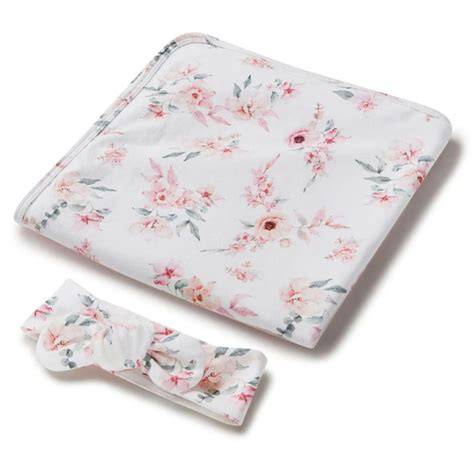 Organic Jersey Wrap & top knot Set Camille