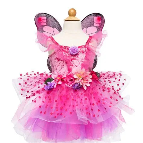 Pink Fairy Blooms Deluxe Dress With Wings & Headband