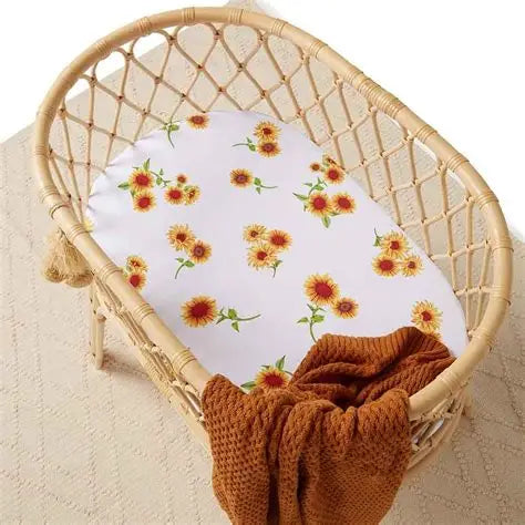 Sunflower Bassinet Sheet / Change Pad Cover