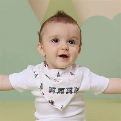 Snuggle Hunny Kids Trains Organic Dribble Bib | Aster & Ruby