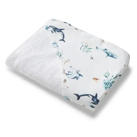 Snuggle Hunny Kids Ocean Organic Hooded Baby Towel | Aster & Ruby