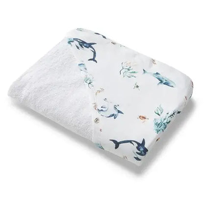 Snuggle Hunny Kids Ocean Organic Hooded Baby Towel | Aster & Ruby