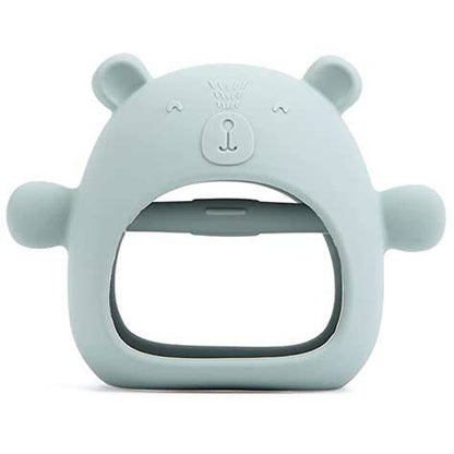 Sage Green Silicone Bear Teething Mitten