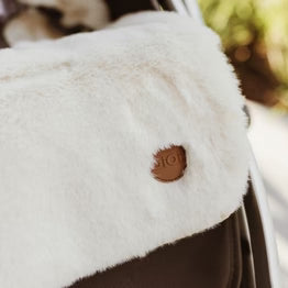 Cozy Fleece Pram Liner Beige Gingham