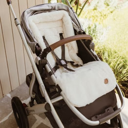 Cozy Fleece Pram Liner Beige Gingham