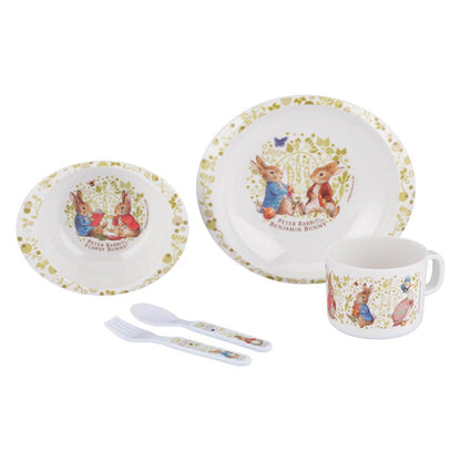 PETER RABBIT 5 PIECE MELAMINE DINNER SET