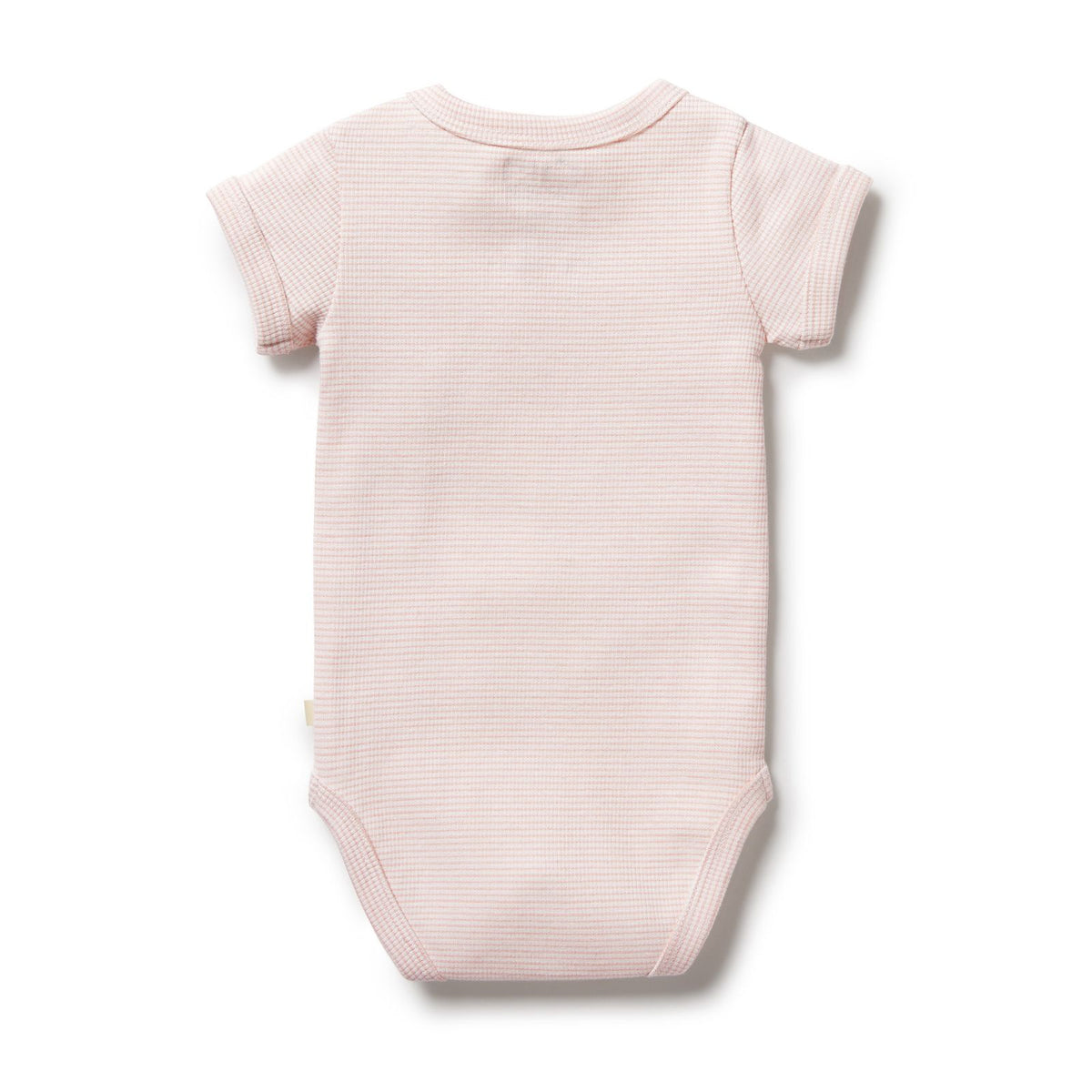 Organic Stripe Rib Bodysuit Cantaloupe