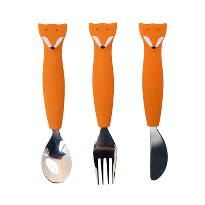 Silicone Cutlery Set 3-pack - Mr. Fox