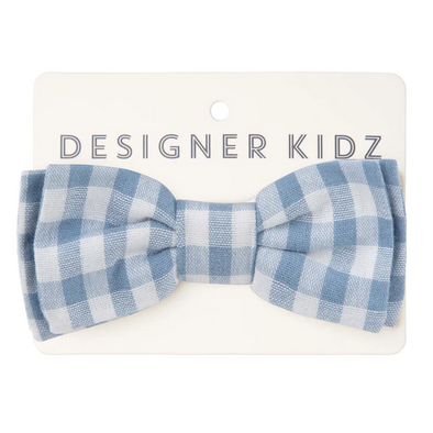 Oliver Gingham Bow Tie Blue