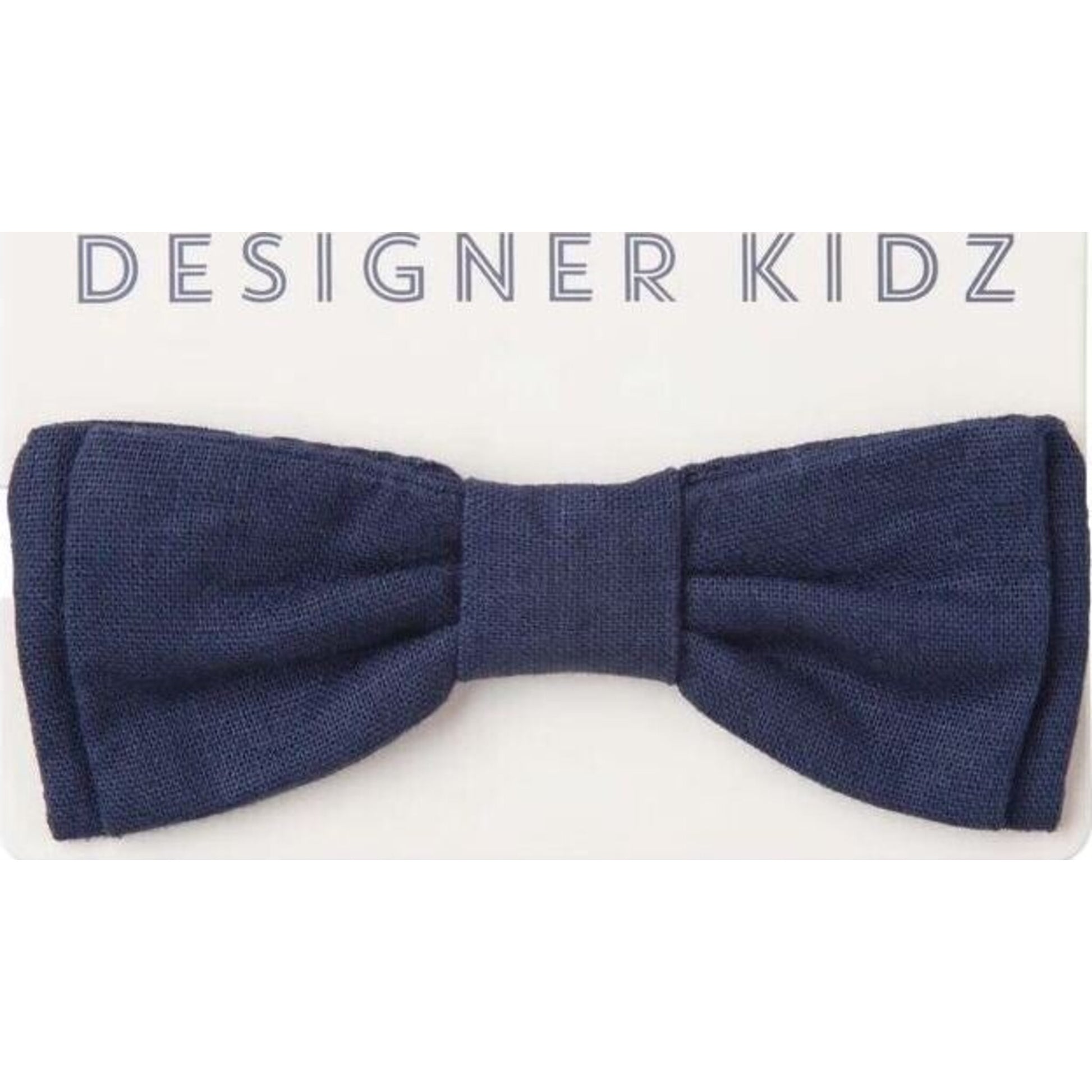 Finley Linen Bow Tie Navy – children's product by Designer Kidz | Aster & Ruby