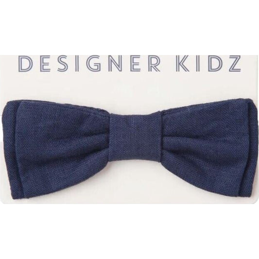 Finley Linen Bow Tie Navy – children's product by Designer Kidz | Aster & Ruby