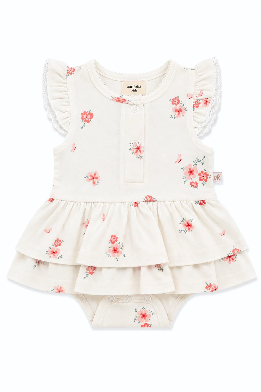 Pink Posies - Bodysuit Dress