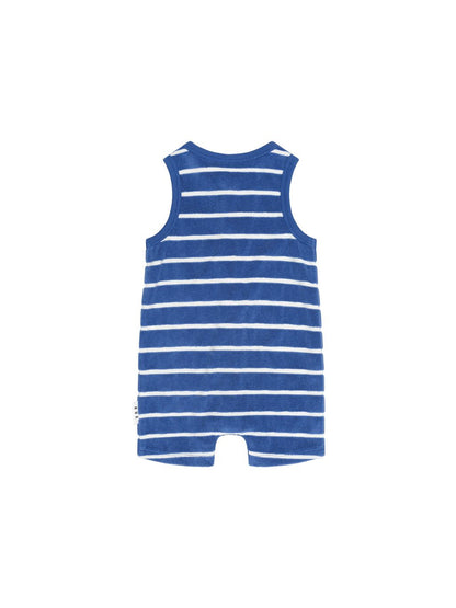 Nautical Peekaboo Hux Towelling Romper
