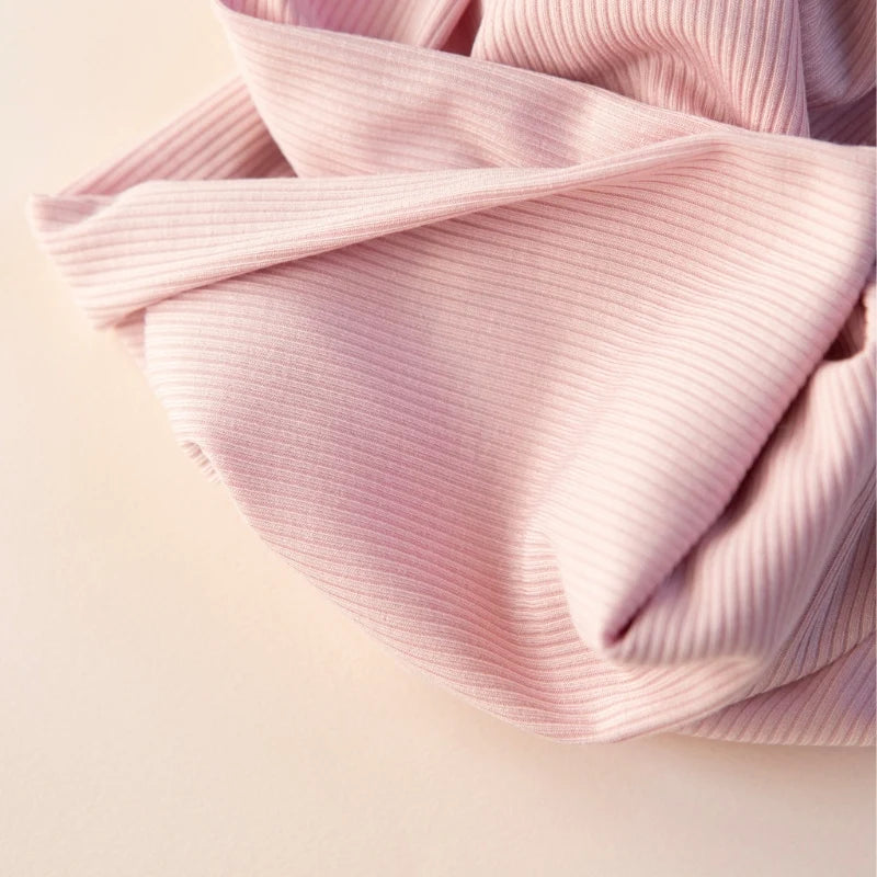 Pink & Grey Ribbed Jersey Swaddles 2pk