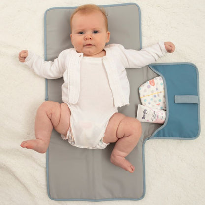Recycled Changing Wallet - Blue lifestyle