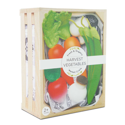 Le Toy Van Harvest Vegetables Wooden Food Crate 9 Piece | Aster & Ruby
