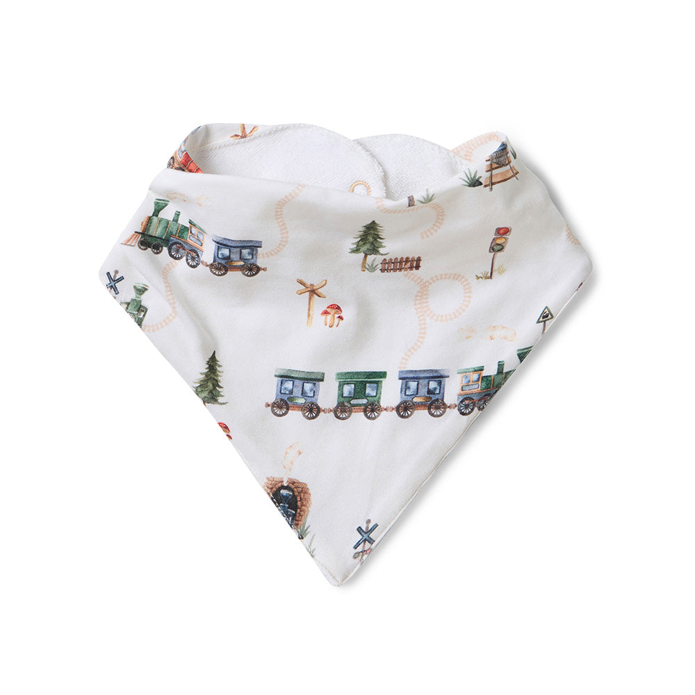Snuggle Hunny Kids Trains Organic Dribble Bib | Aster & Ruby