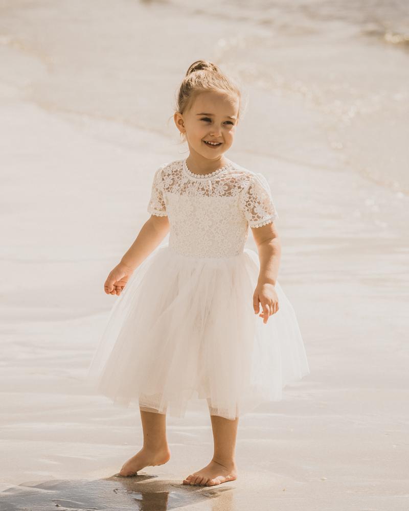 Bebe Lace Bodice W Back Bow Dress | Aster & Ruby