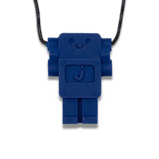 Robot Chew Pendant School Blue