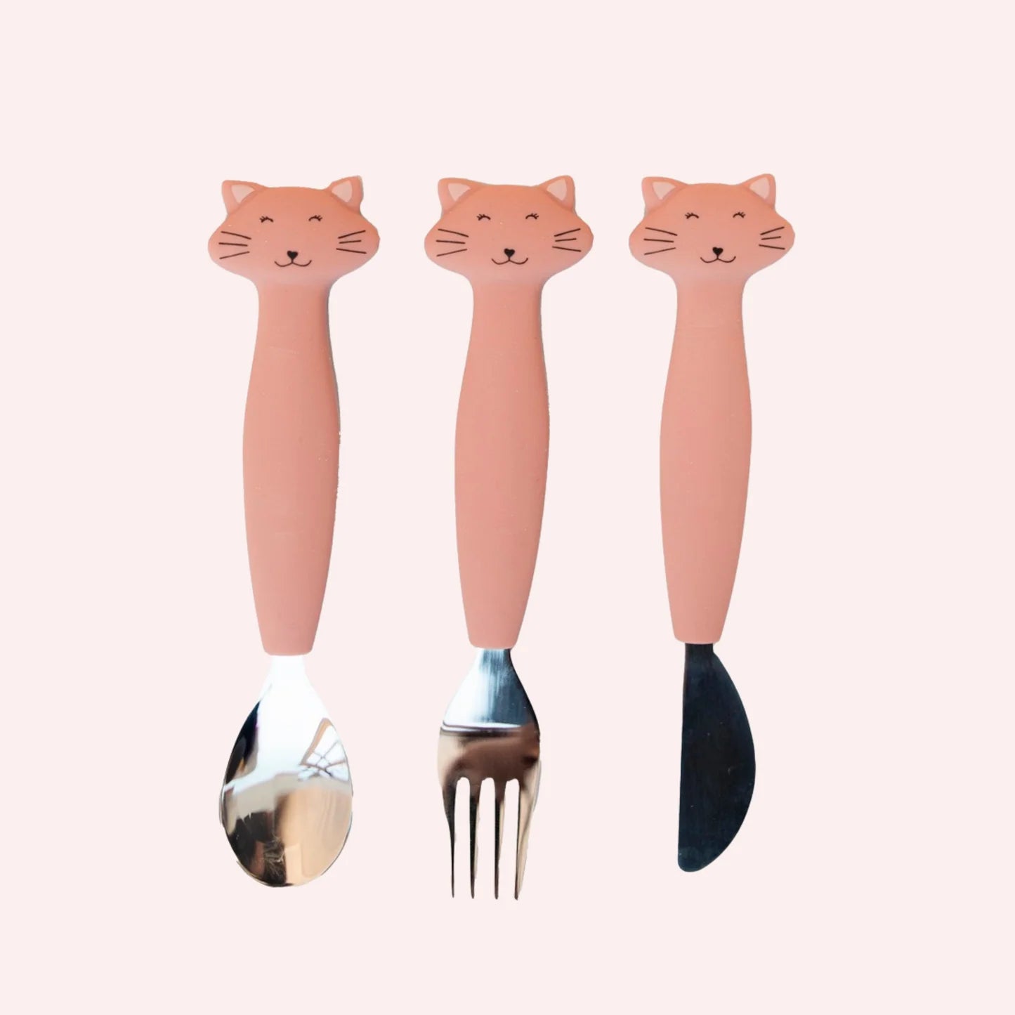Silicone Cutlery Set 3-pack - Mrs. Cat