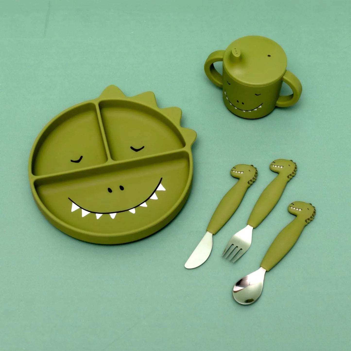 Silicone Divided Suction Plate - Mr. Dino