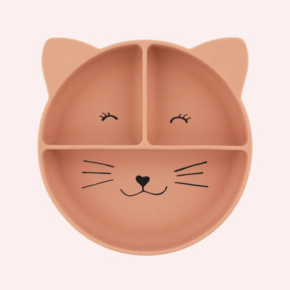 Silicone Divided Suction Plate - Mrs. Cat