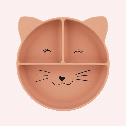 Silicone Divided Suction Plate - Mrs. Cat