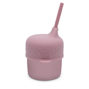 We Might Be Tiny Silicone Sippy Cup Set Dusty Rose