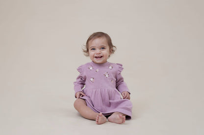 Pink Embroidered Knit Dress