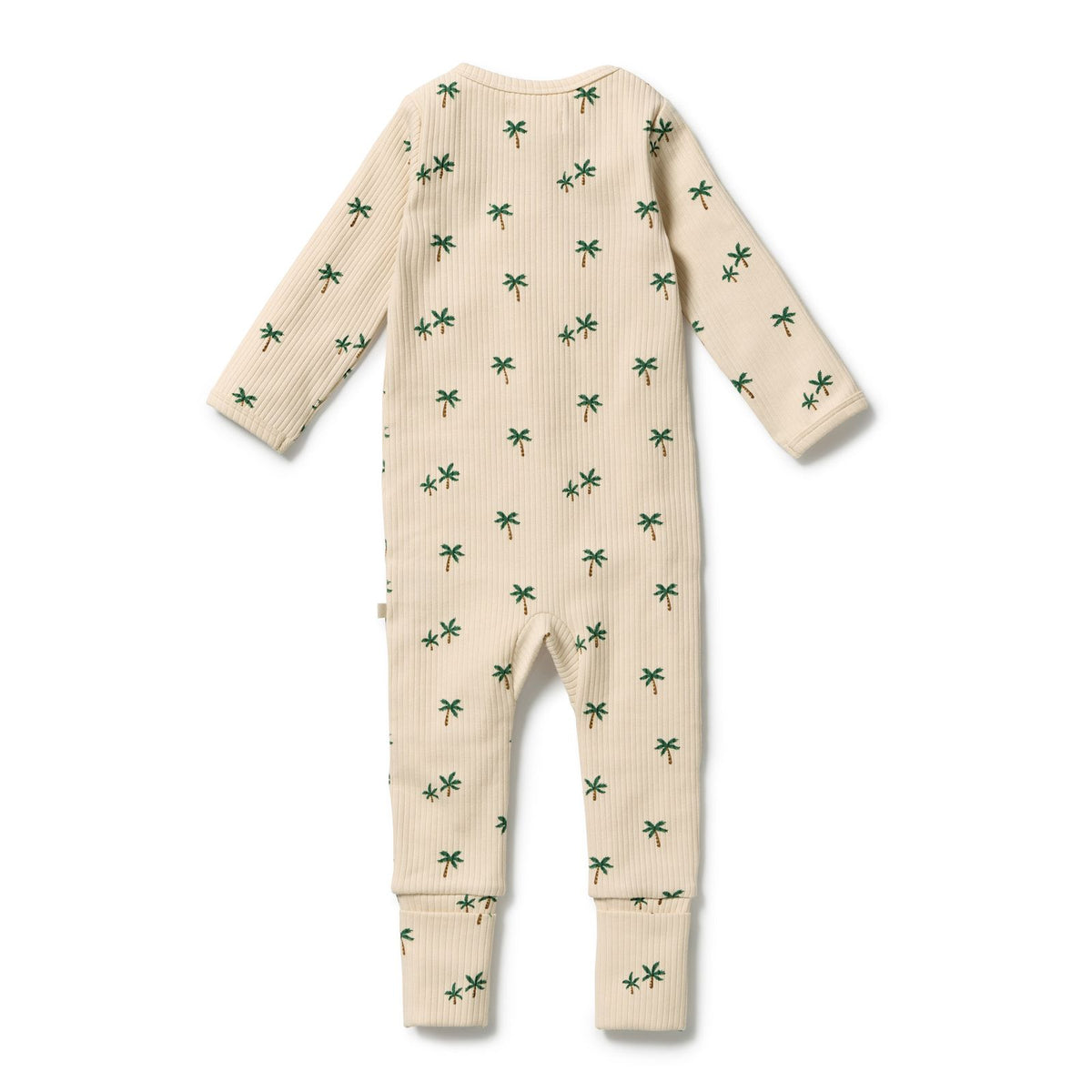 Tiny Palm Organic Zipsuit with Feet