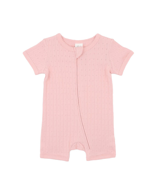 Blossom Organic Pointelle SS Zipsuit