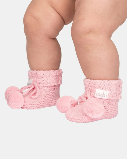 Organic Booties | Misty Rose
