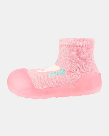 Toshi Organic Hybrid Walking Socks Dreamtime Footsteps Unicorn | Aster & Ruby