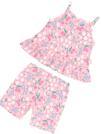 Tropical Cherry Floral 2 Piece Set