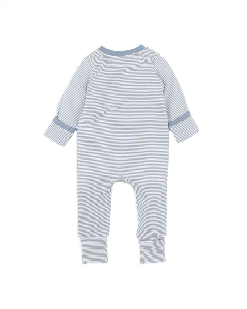 Alvin Stripe Organic LS Zipsuit