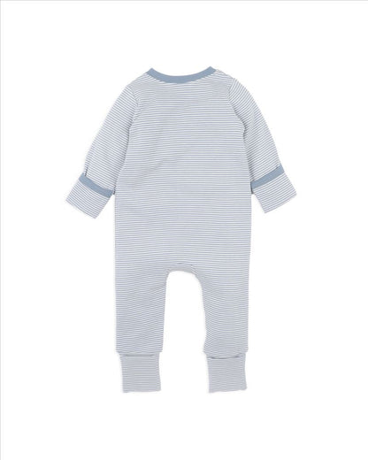 Alvin Stripe Organic LS Zipsuit