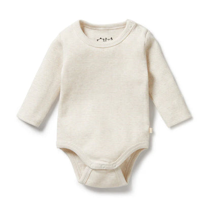 Organic Oatmeal Long Sleeve Bodysuit