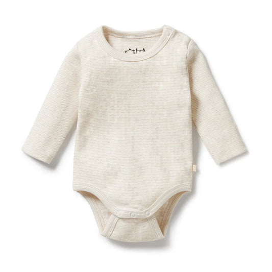 Organic Oatmeal Long Sleeve Bodysuit