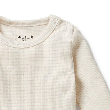 Organic Oatmeal Long Sleeve Bodysuit