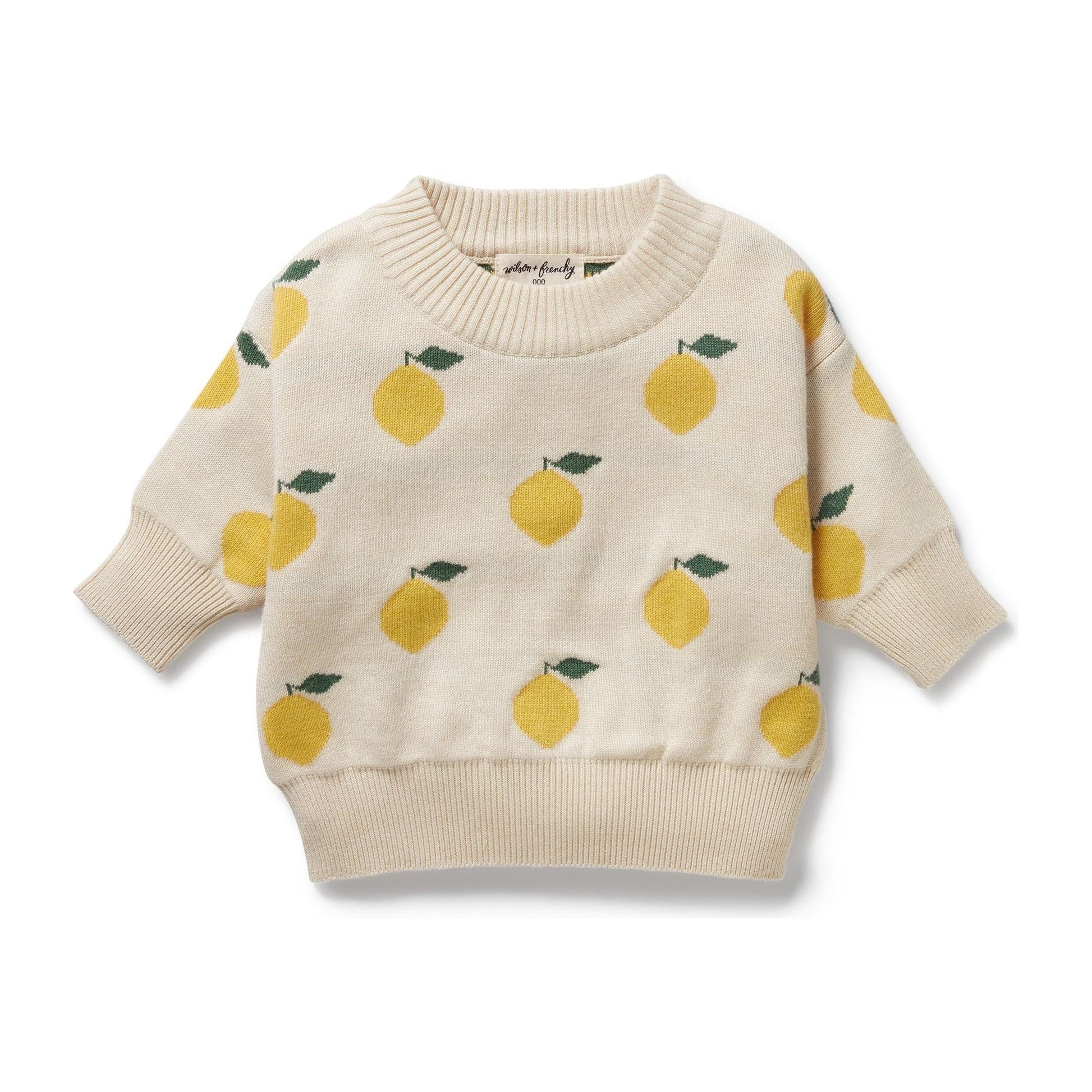 Wilson & Frenchy Lemony Organic Knitted Jacquard Jumper | Aster & Ruby