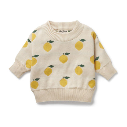 Wilson & Frenchy Lemony Organic Knitted Jacquard Jumper | Aster & Ruby