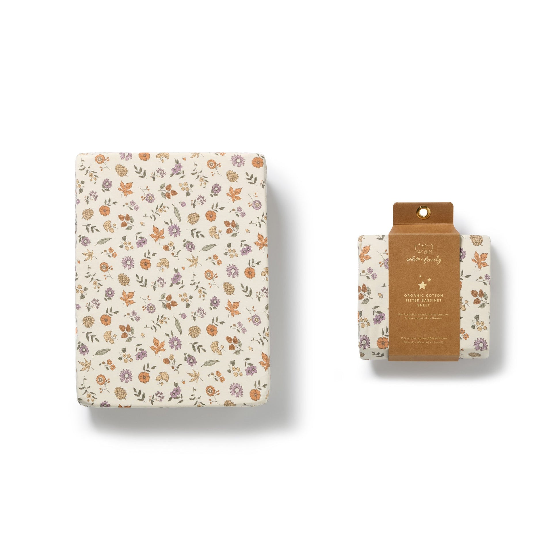 Maple Glow Organic Bassinet Sheet